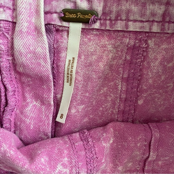 Free People Women's Pink Valley Girl West Coast Mini Denim Skirt Sz 8 Preppy Y2K - Picture 5 of 8